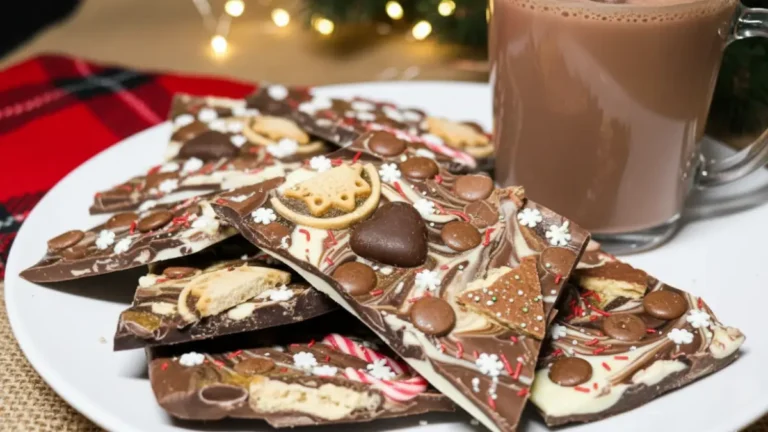 Lyxig Chokladbräck med jultopping för julens fest