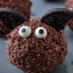 Chokladbollar formade till fladdermöss