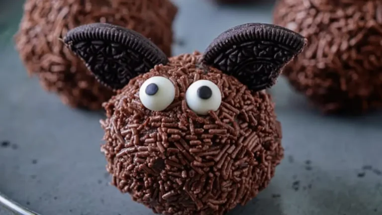 Chokladbollar formade till fladdermöss