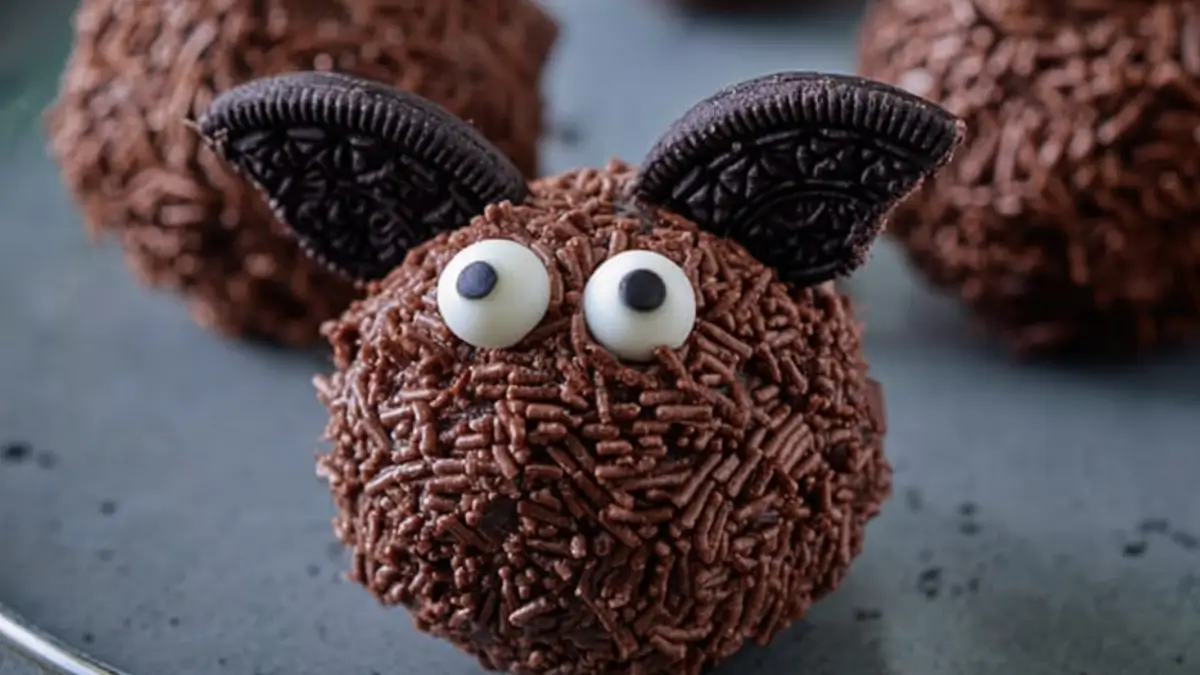 Chokladbollar formade till fladdermöss