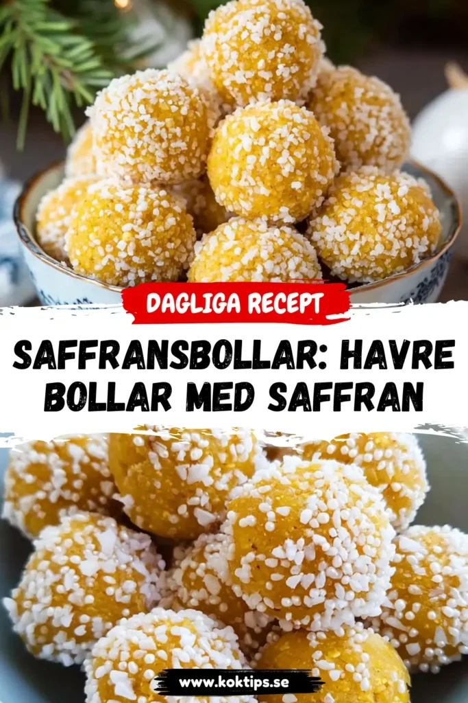 Saffransbollar: Havrebollar med saffran