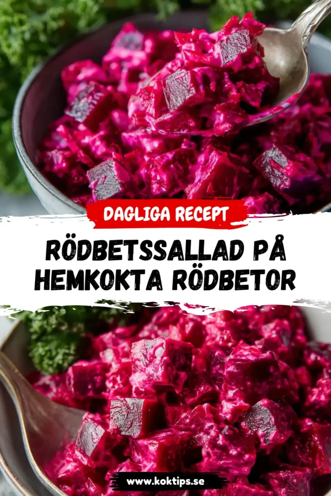 Rödbetssallad på hemkokta rödbetor