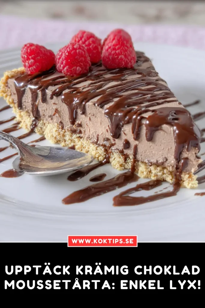 Upptäck krämig chokladmoussetårta: enkel lyx!