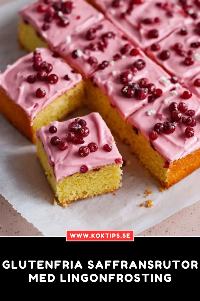 Glutenfria saffransrutor med lingonfrosting