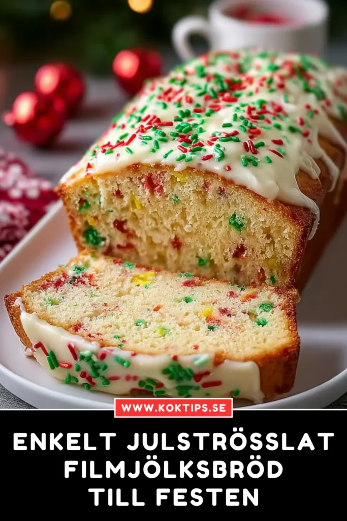 Enkelt julströsslat filmjölksbröd till festen