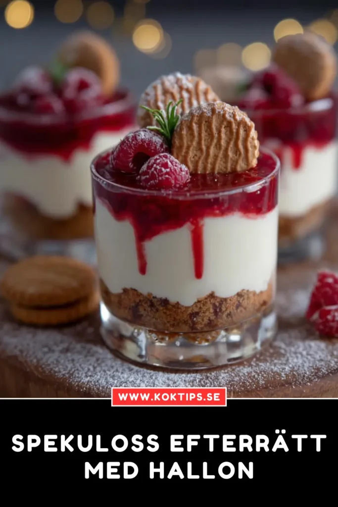 Spekuloss efterrätt med hallon