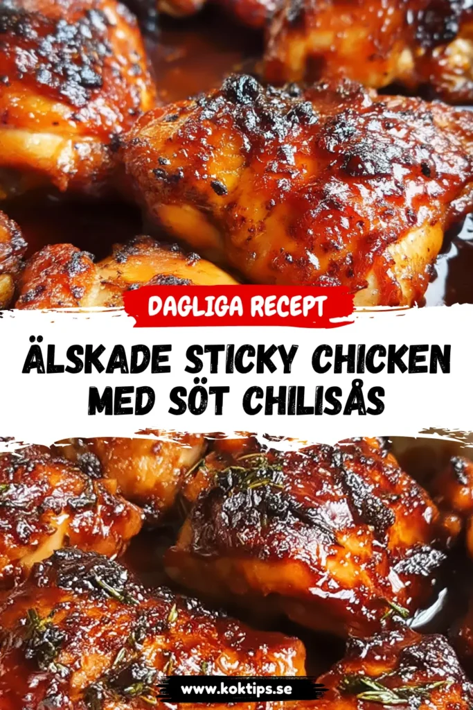 Älskade Sticky chicken med söt chilisås