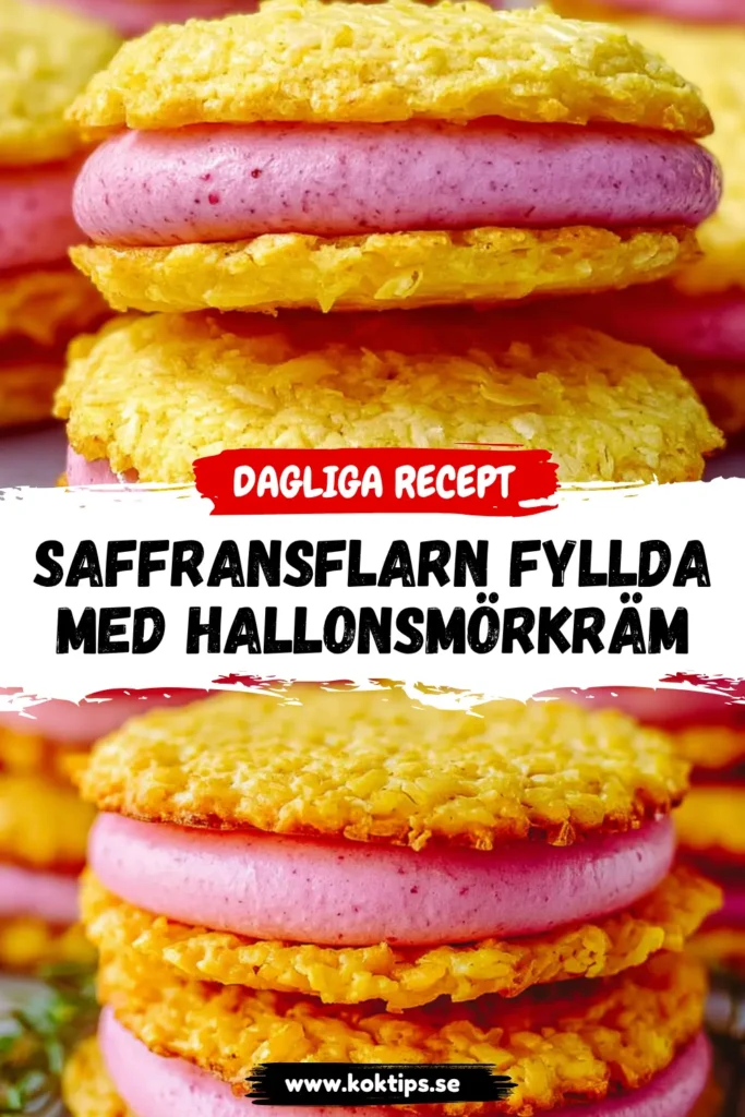 Saffransflarn fyllda med hallonsmörkräm