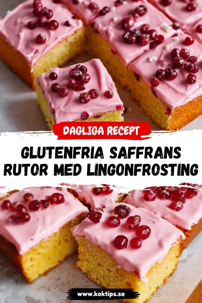 Glutenfria saffransrutor med lingonfrosting