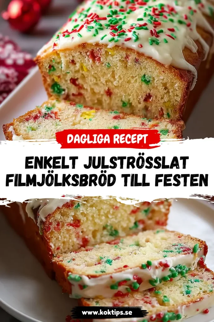 Enkelt julströsslat filmjölksbröd till festen