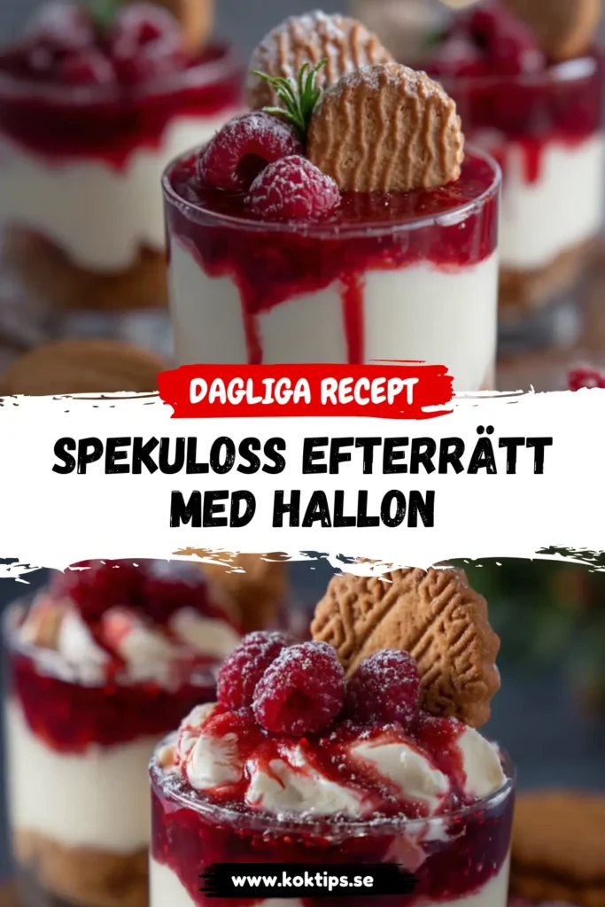 Spekuloss efterrätt med hallon