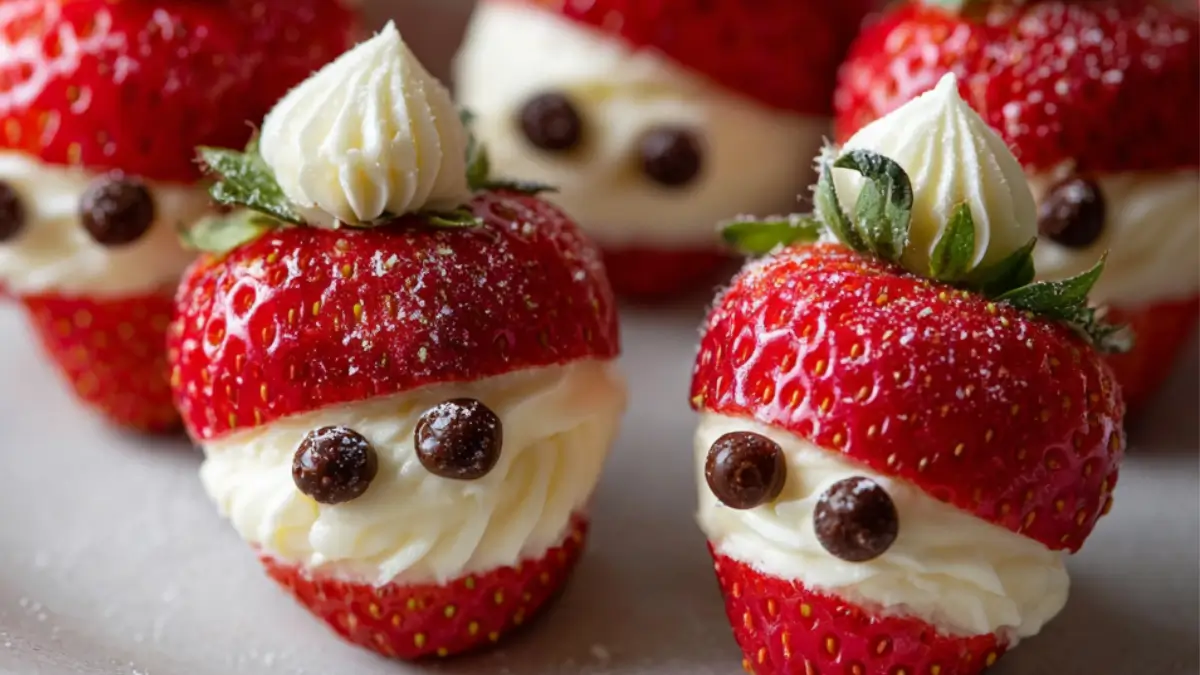 Jordgubbstomtar med cheesecakefyllning