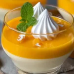Pannacotta med mango och apelsin