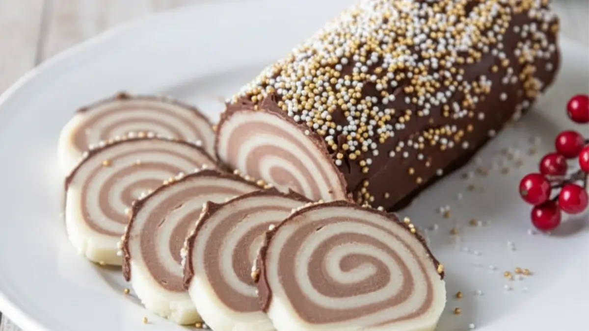 Enkelt: Mozartkulor som rulltårta på 40 minuter