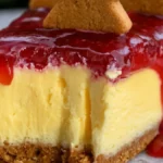 Saffranscheesecake med hallonsås & pepparkaksbotten