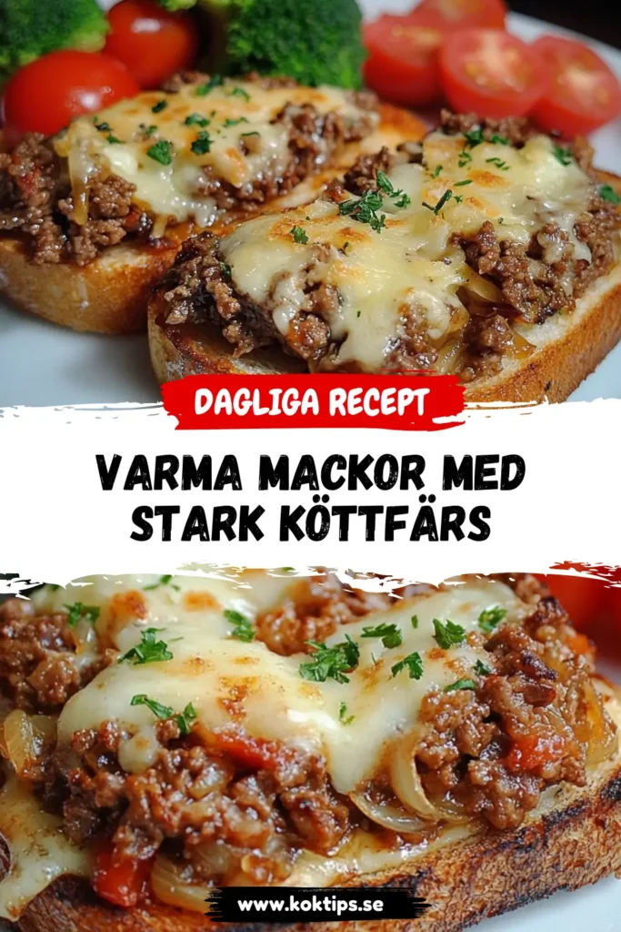 Varma mackor med stark köttfärs