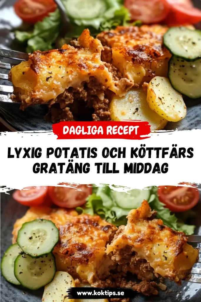 Lyxig potatis och köttfärsgratäng till middag