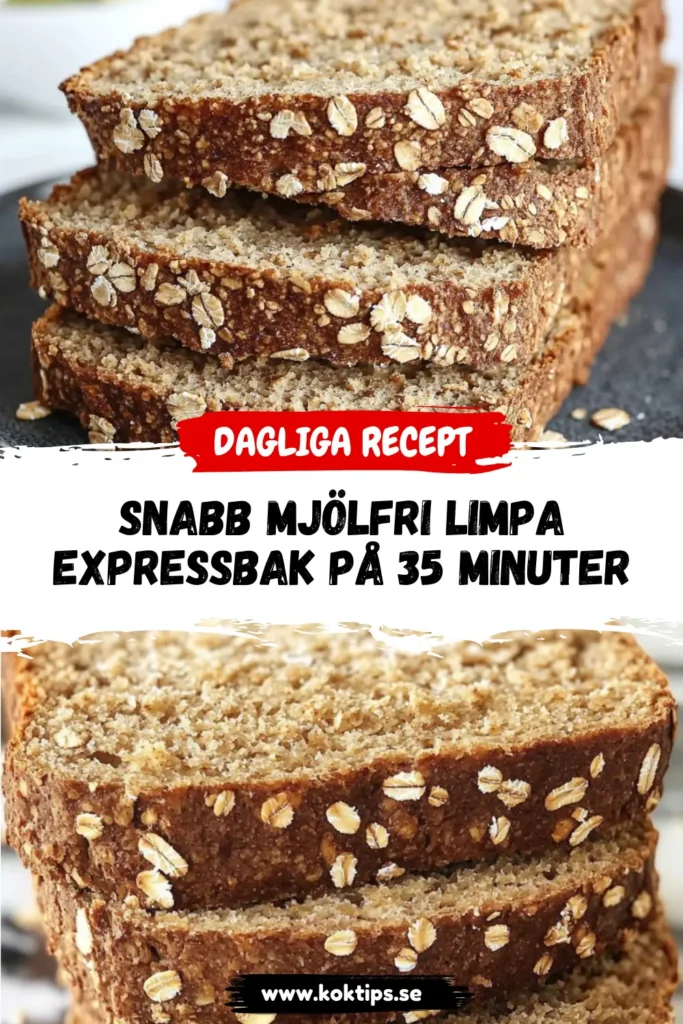 Snabb mjölfri limpa: Expressbak på 35 minuter