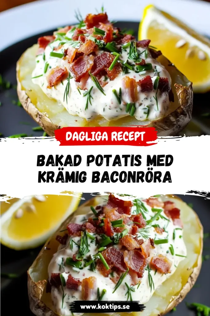 Bakad potatis med krämig baconröra