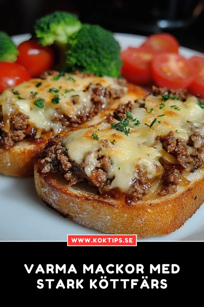 Varma mackor med stark köttfärs