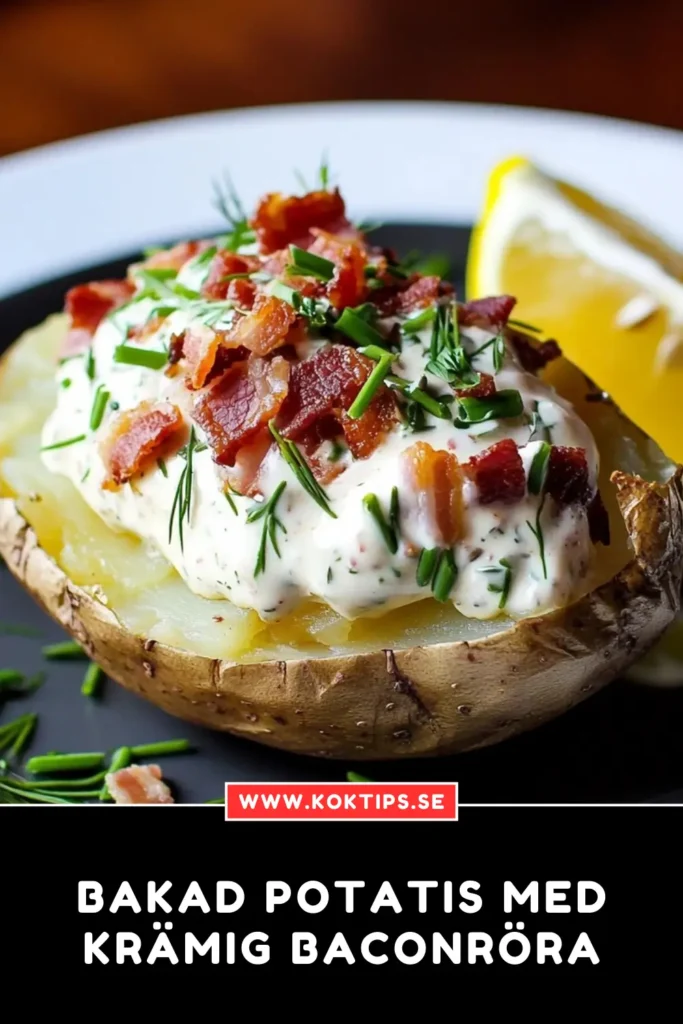 Bakad potatis med krämig baconröra