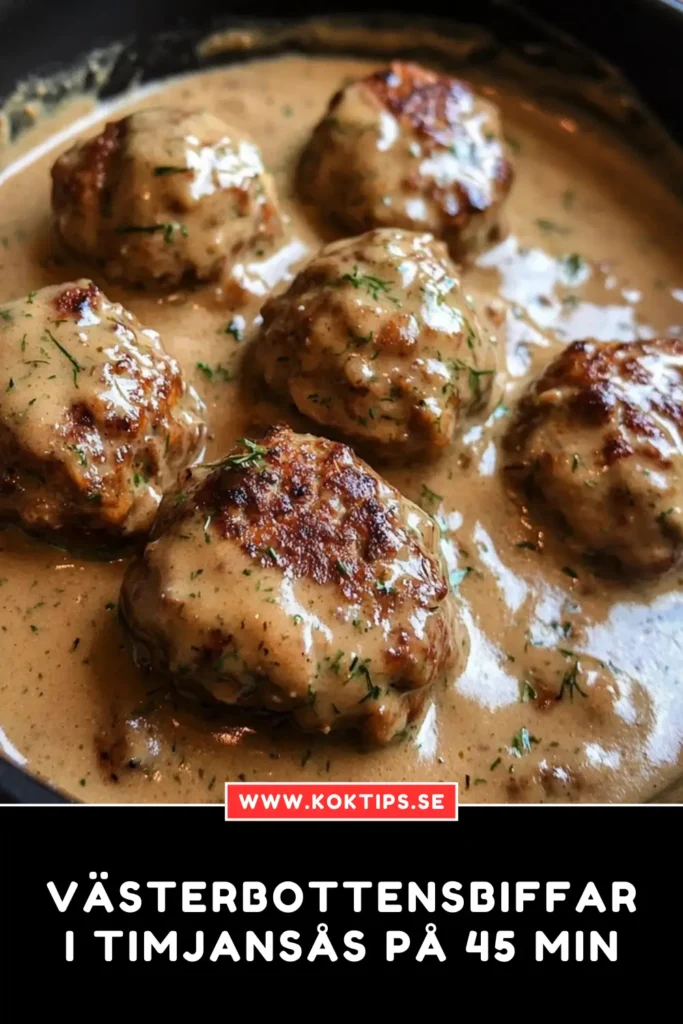 Västerbottensbiffar i timjansås på 45 min