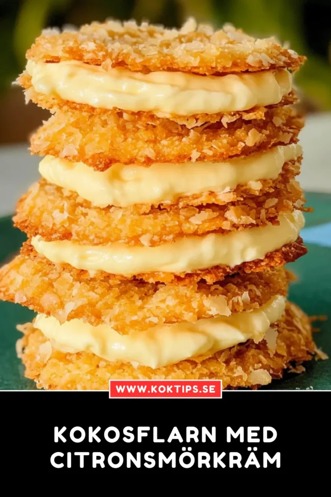 Kokosflarn med citronsmörkräm