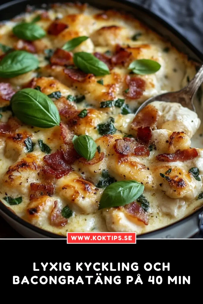 Lyxig Kyckling och bacongratäng på 40 min
