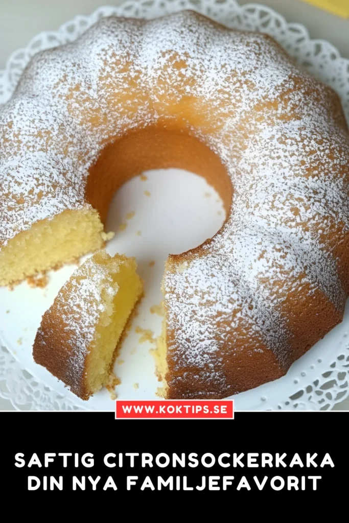 Saftig Citronsockerkaka – Din Nya Familjefavorit