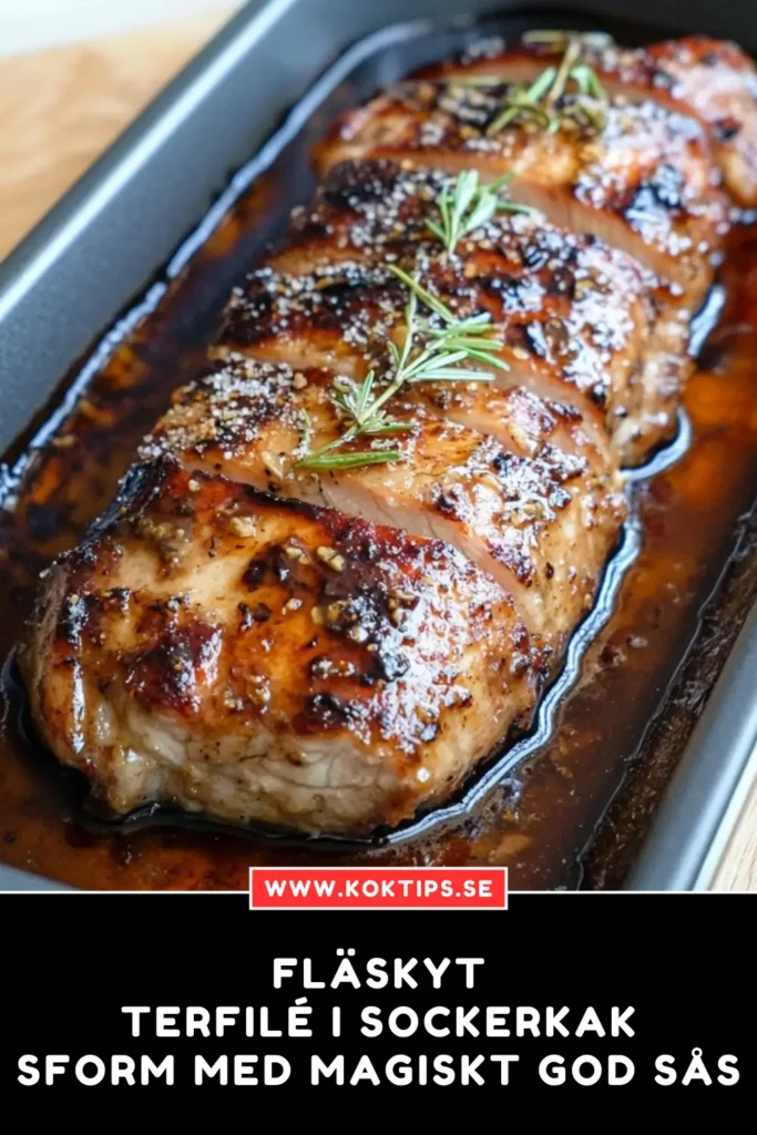 Fläskytterfilé i sockerkaksform med magiskt god sås