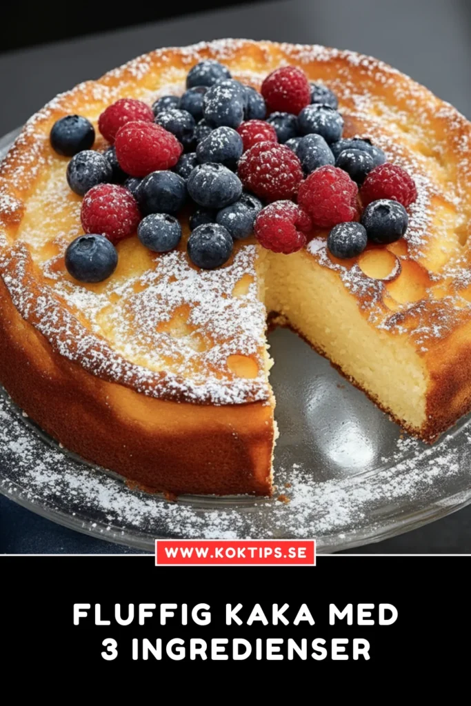 Fluffig kaka med 3 ingredienser
