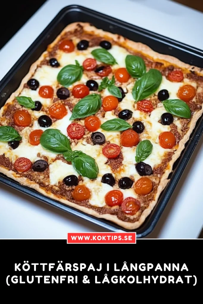 Köttfärspaj i långpanna (glutenfri & lågkolhydrat)