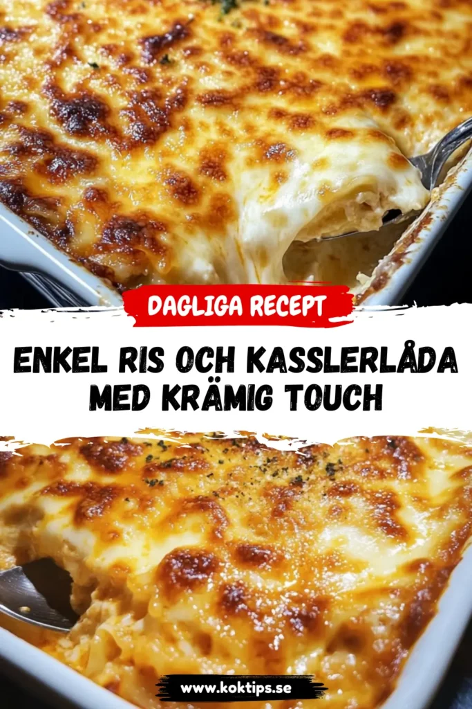 Enkel Ris och kasslerlåda med krämig touch