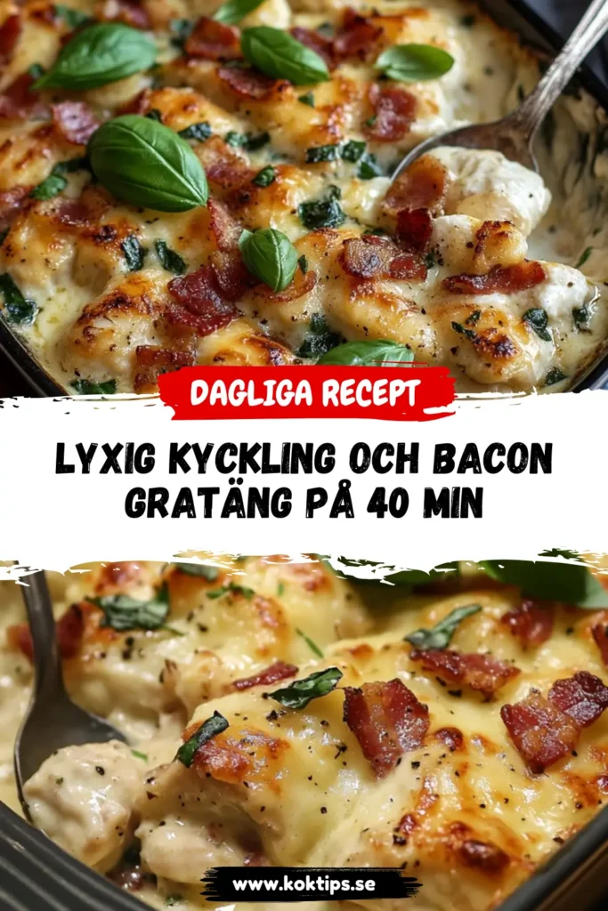 Lyxig Kyckling och bacongratäng på 40 min