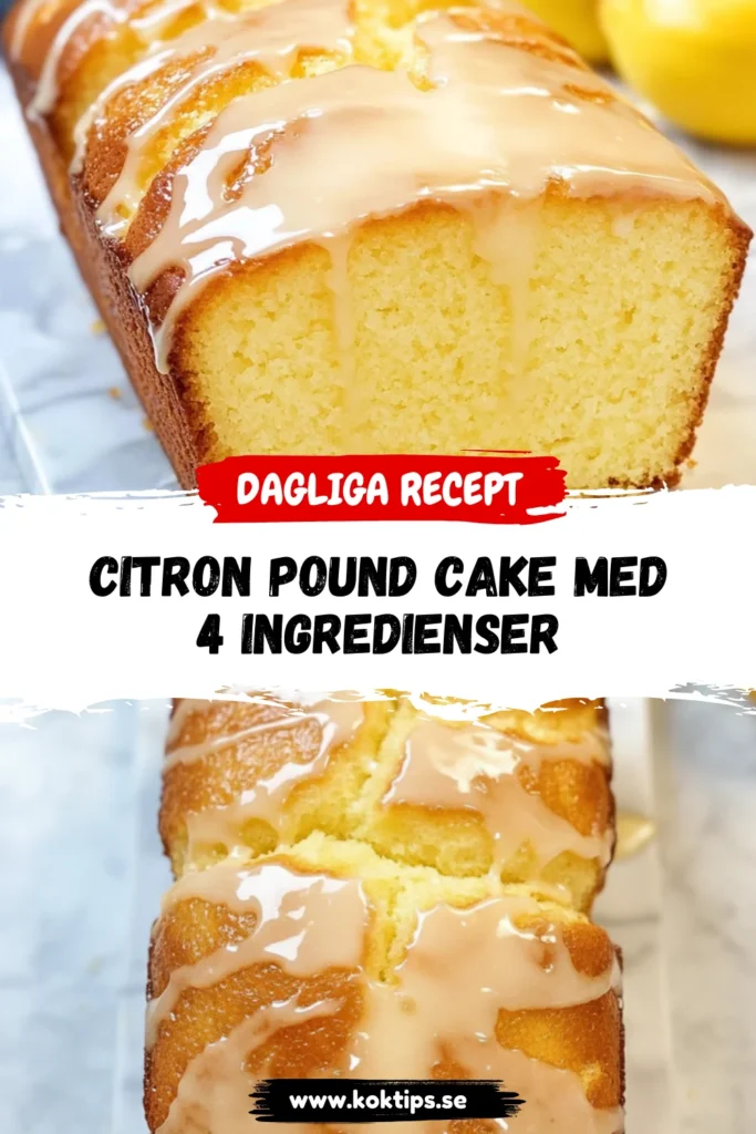 Citron Pound Cake med 4 ingredienser