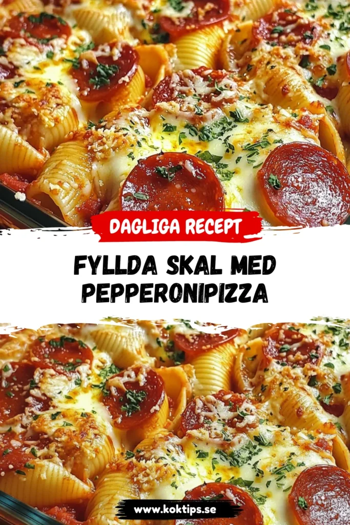 Fyllda skal med pepperonipizza