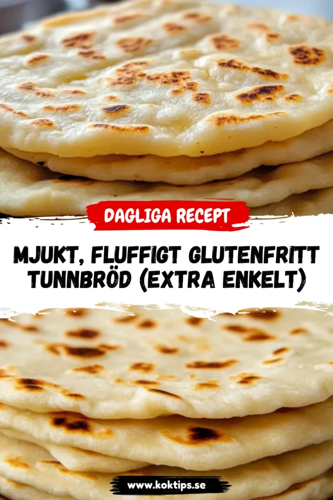 Mjukt, fluffigt glutenfritt tunnbröd (extra enkelt)