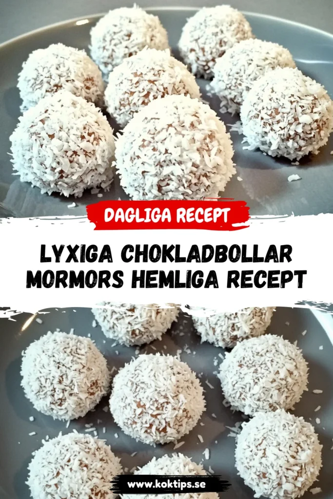 Lyxiga Chokladbollar: Mormors Hemliga Recept