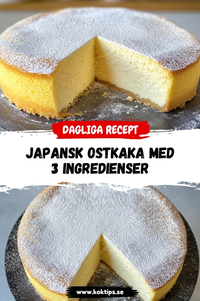 Japansk ostkaka med 3 ingredienser