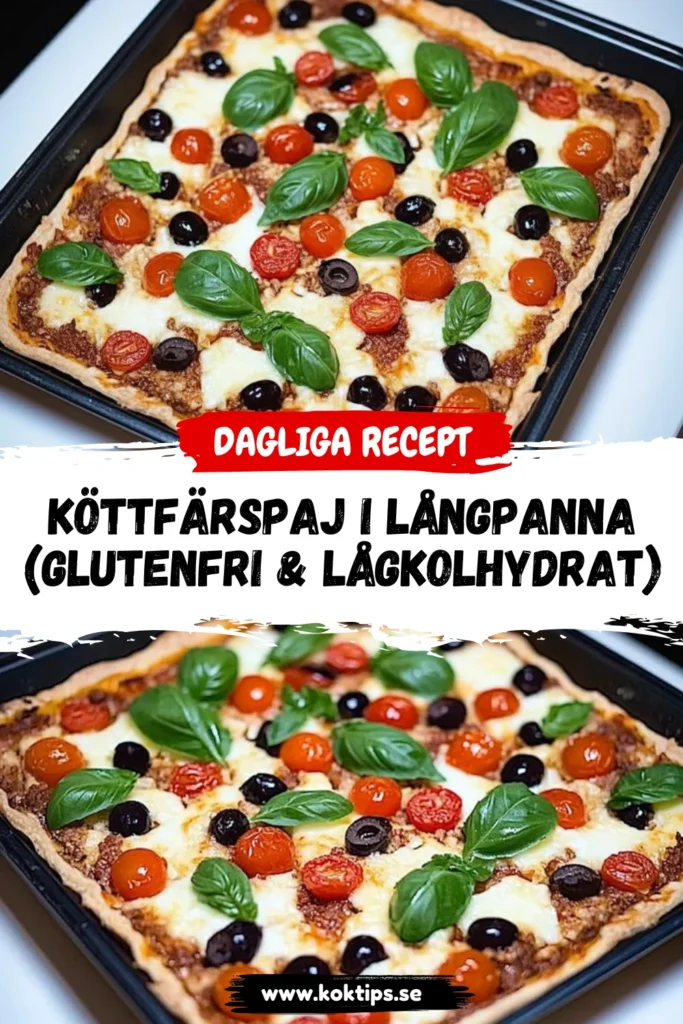 Köttfärspaj i långpanna (glutenfri & lågkolhydrat)