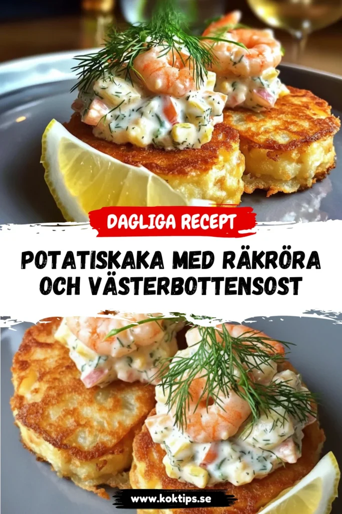 Potatiskaka med räkröra och västerbottensost