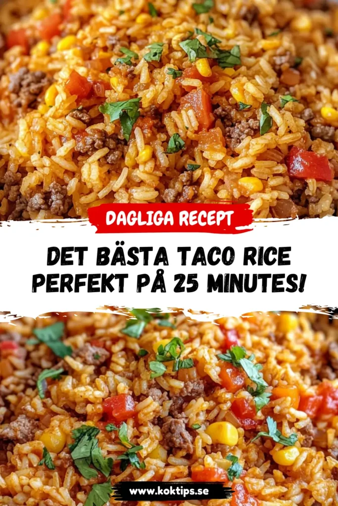 Det bästa Taco Rice: Perfekt på 25 minutes!