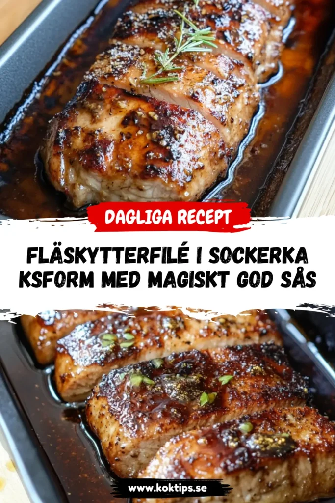 Fläskytterfilé i sockerkaksform med magiskt god sås