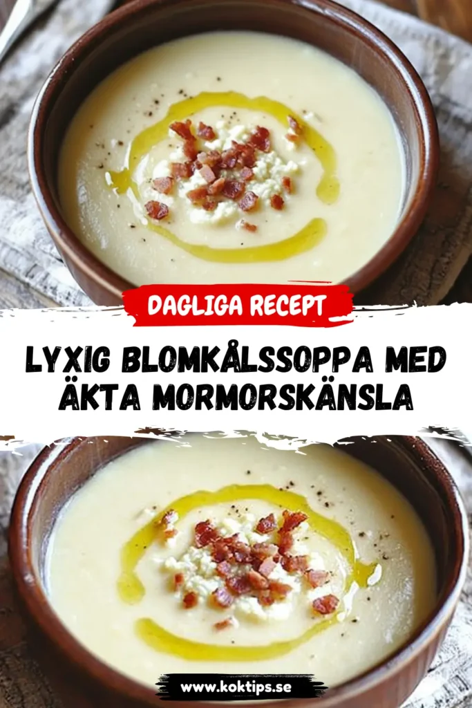 Lyxig Blomkålssoppa med äkta mormorskänsla