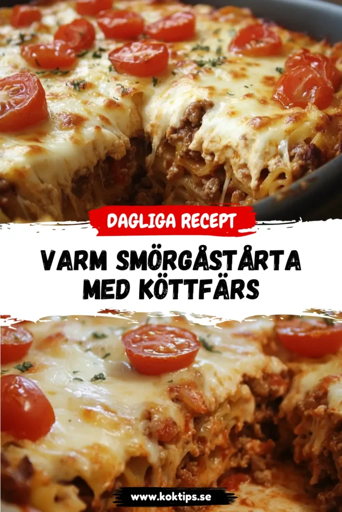 Varm smörgåstårta med köttfärs