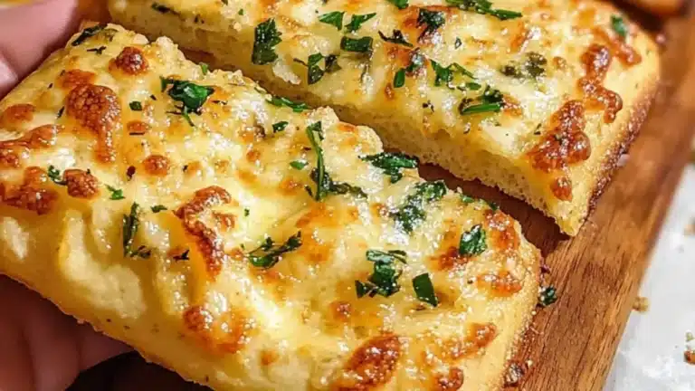 Vitlöksbröd på färdig pizzadeg