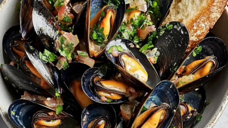 Moule marinière (Musslor i vitt vin)