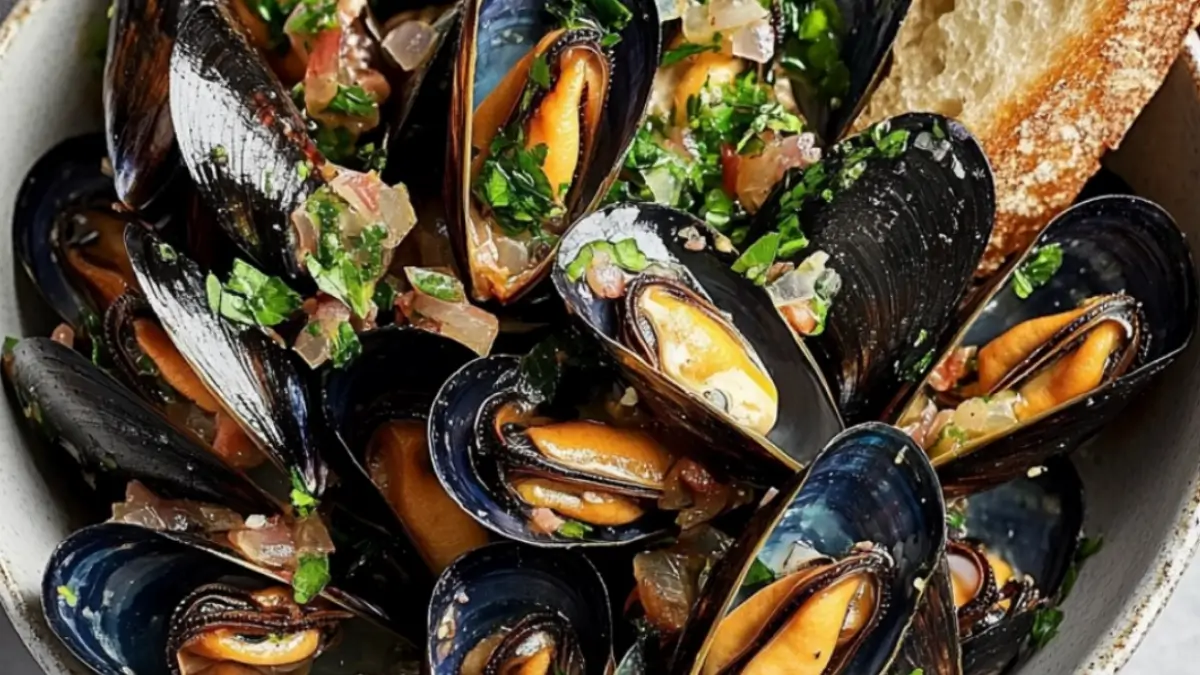 Moule marinière (Musslor i vitt vin)
