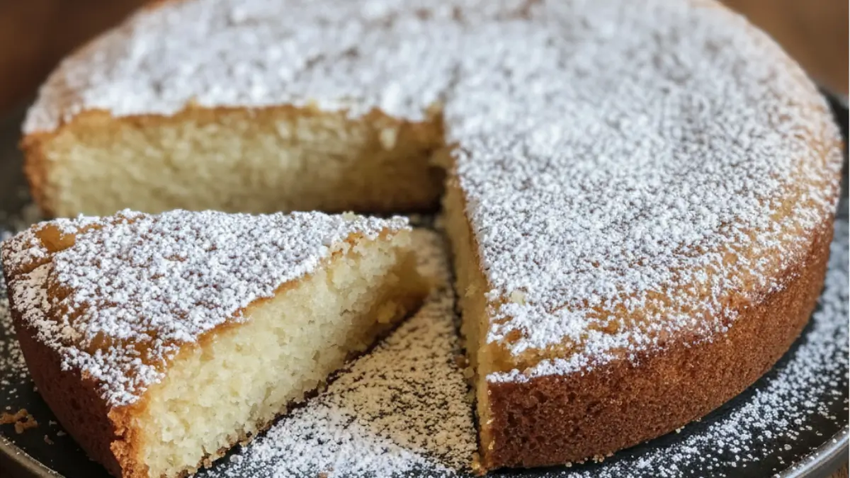 Äkta mandelkaka med rumsvarmt smör