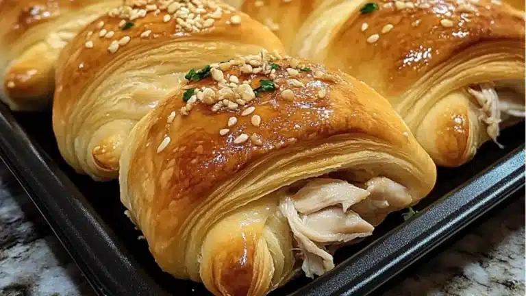 Perfekta lätt kycklingfyllda halvmånebullar hemma